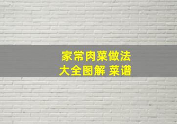 家常肉菜做法大全图解 菜谱